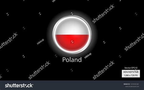 Poland national team logo, round shape with - Royalty Free Stock Vector ...