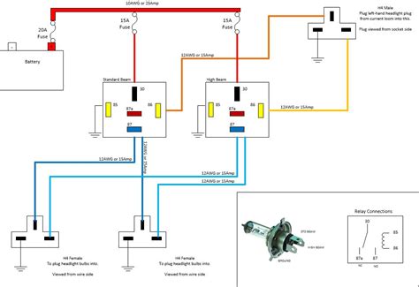 Headlight Relay Wiring Diagram