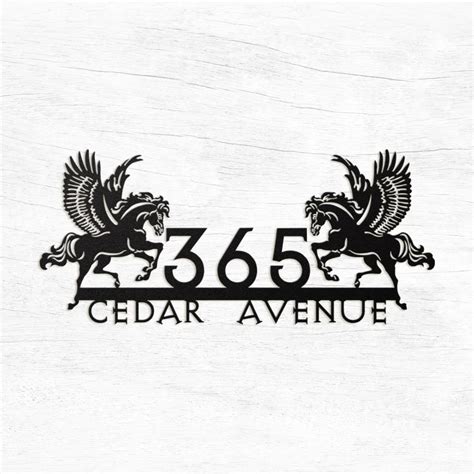 Pegasus Custom Address Sign