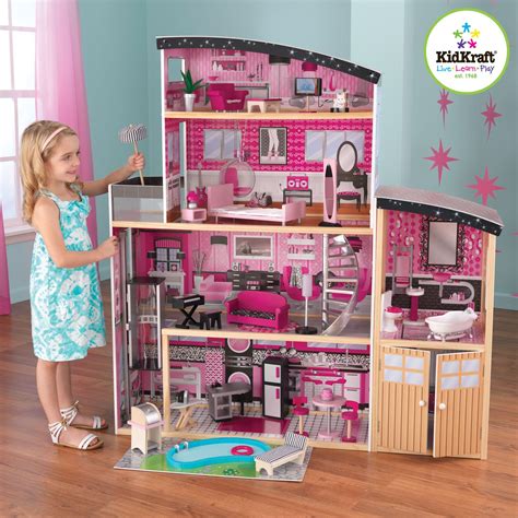 Sparkle Mansion Dollhouse With Furniture Ideas For The House Barbie