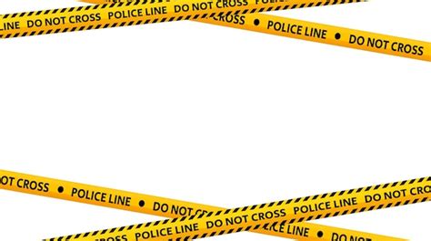 Premium Vector Police Line Do Not Cross Tapes Crossed Yellow And