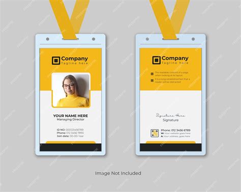 Premium Vector | Creative ID Card Template Or office employee id card ...