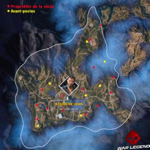 Guide Far Cry 5 Les emplacements des avant postes et propriétés de la