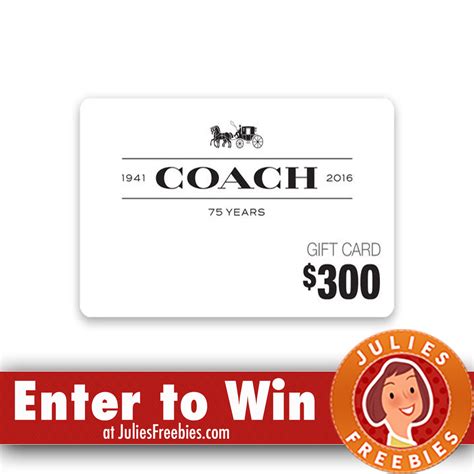 Win a $300.00 Coach Gift Card - Julie's Freebies