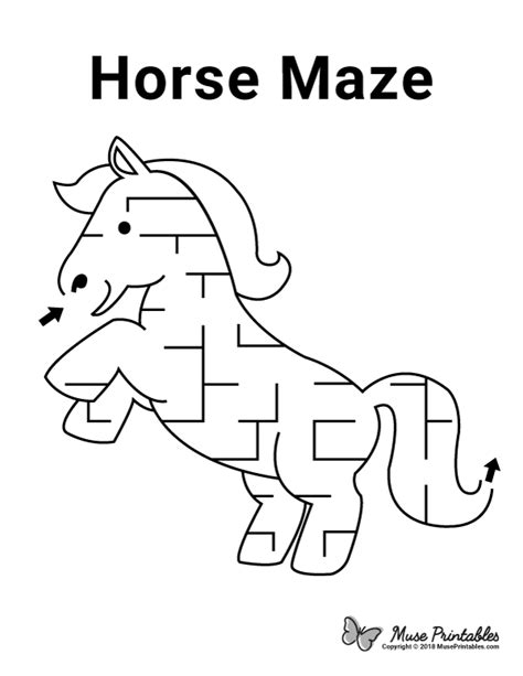 Free Printable Horse Maze Download It At