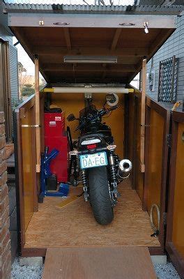 Shed motorcycle | Motorbike shed, Motorcycle storage shed, Bike shed