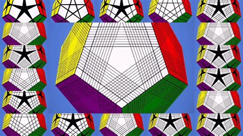 All The Size Of Dodecahedron Rubiks Cube Solved 2x2 20x20 Megaminx