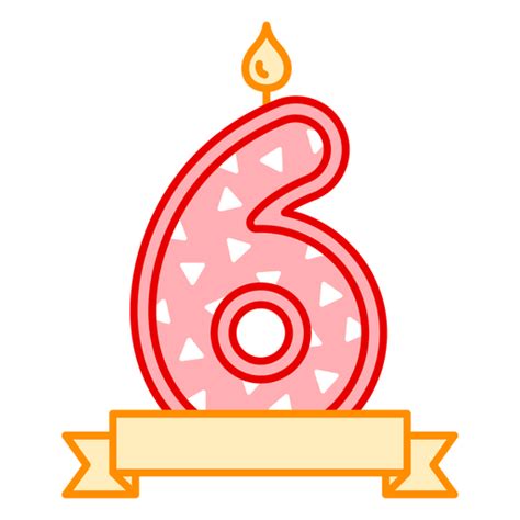 Birthday Decoration Featuring The Number 6 Png And Svg Design For T Shirts