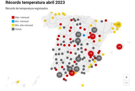 Mapa De Abril Con M S De R Cords De Calor En Toda Espa A