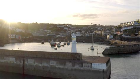 Mevagissey Harbour in Cornwall at Sunset 23590074 Stock Video at Vecteezy