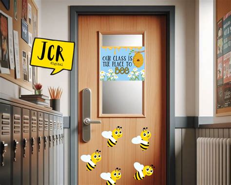 Spring Door Decor Bee Classroom Door Idea Printable Spring Classroom Decor Etsy