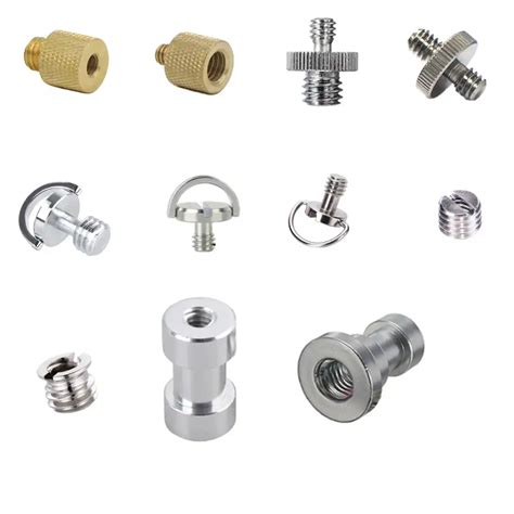 1 4 To 3 8 5 8 Male To Female Double Layer Thread Screw Mount Adapter Tripod Plate Screw Mount