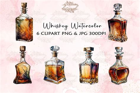 Whiskey Watercolor Clipart Graphic By Diceenid Creative Fabrica