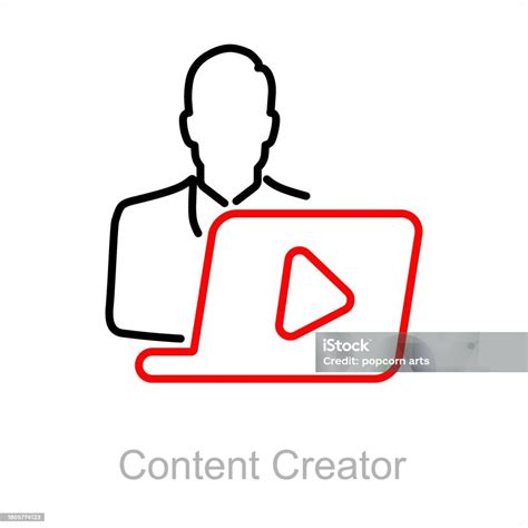 Content Creator And Artist Icon Concept Stock Illustration Download