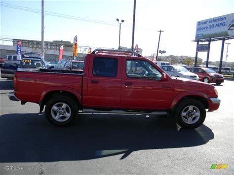 2000 Aztec Red Nissan Frontier SE Crew Cab 4x4 57695128 Photo 4