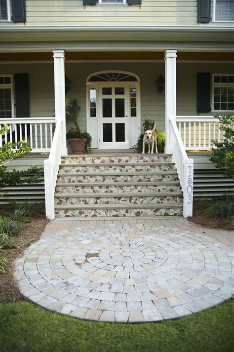 Paver Walkways Beach Style Porch Other By Yardworks Inc