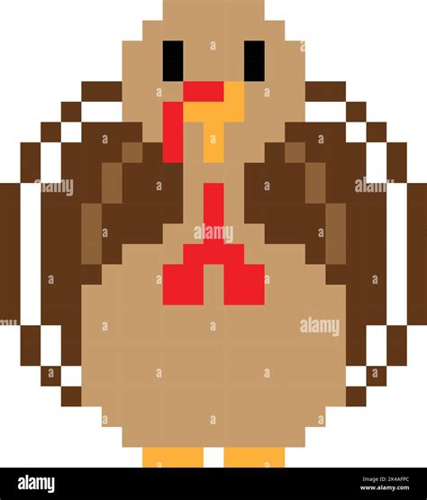 Thanksgiving Day Pixel Art On A White Background Pixel Art Vector