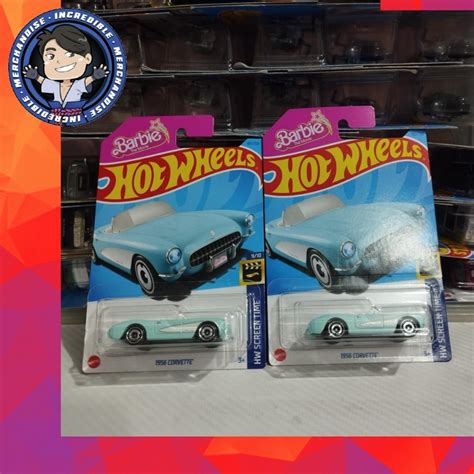 Hot Wheels Barbie The Movie 1956 Corvette Ken HW Screen Time Shopee Malaysia