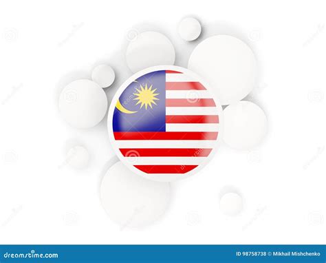 Round Flag Of Malaysia With Circles Pattern Stock Illustration Illustration Of Travel Round