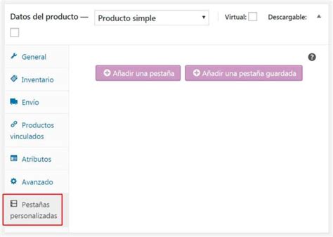 Añadir pestañas personalizadas en productos de WooCommerce Boluda