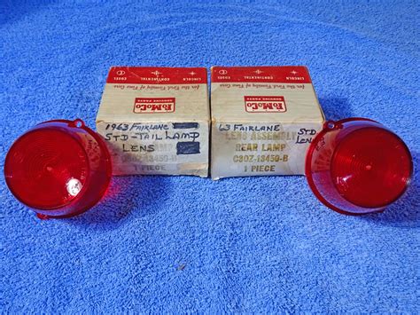 1963 Ford Fairlane Standard Tail Light Lamp Lenses NOS Classic NOS Parts