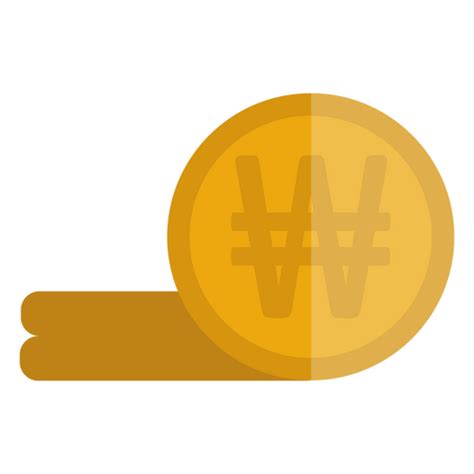 Won Coin Finances Icon PNG SVG Design For T Shirts