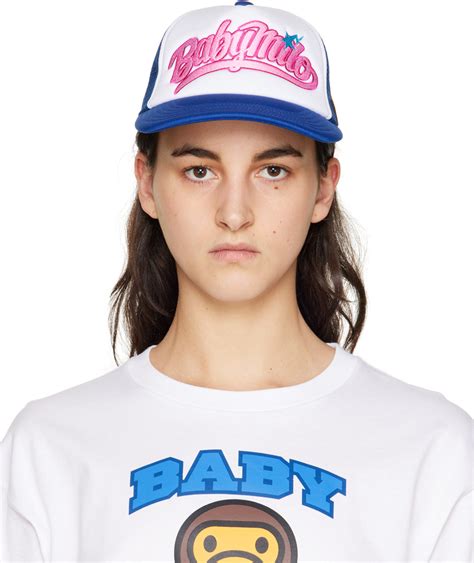 Bape Casquette Bleue Logos Baby Milo Ssense France