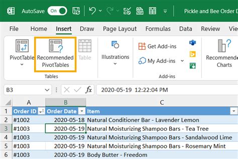 How To Insert Recommended Pivot Table Brokeasshome