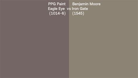 Ppg Paint Eagle Eye Vs Benjamin Moore Iron Gate Side By