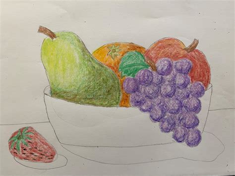 Still Life Drawing Easy Fruit - Michelle Writesya