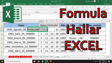 Excel Formula Hallar para encontrar un carácter en el texto de una