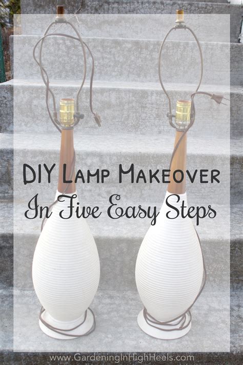 Easy lamp DIY makeover in five steps - Gardening in High Heels