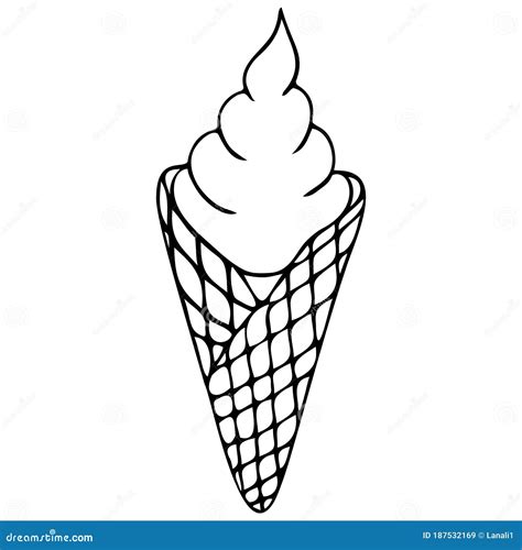 Popsicle Vector Illustration Sketch Ice Cream Black And White