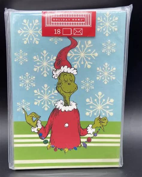 Dr Seuss The Grinch Merry Grinchmas Christmas Greeting Card Pack