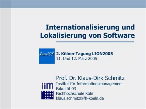 Ppt Internationalisierung Und Lokalisierung Von Software Powerpoint