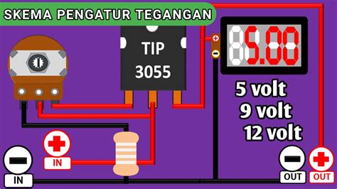 SKEMA TIP 3055 VOLTAGE REGULATOR DC SKEMA CARA MEMBUAT PENGATUR