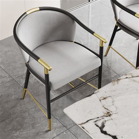 Craines Series Set Of Modern Dining Chairs With Velvet Upholstery