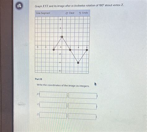 Solved [a Graph Xyz And Its Image After A Clockwise Rotation Of 180° About Vertex Z Line