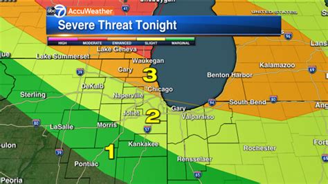 Chicago Weather Severe Storms Possible Overnight With Potential For