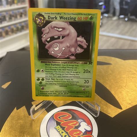 Dark Weezing 1482 Holo Rare Unlimited Team Rocket Pokemon Card 1999