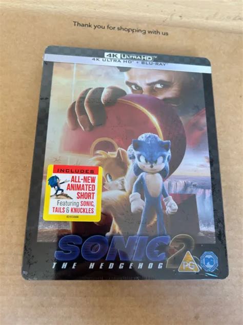 SONIC THE HEDGEHOG 2 4K UHD Blu Ray SteelBook NEW SEALED 19 99