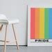 Lgbtq Pride Print Pride Rainbow Flag Print Gay Pride Prints Lgbtq Wall Art Bright Wall