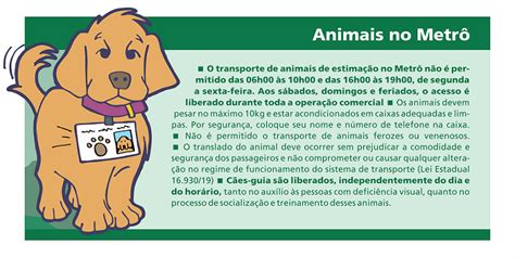 Transporte de Animais Domésticos Metrô