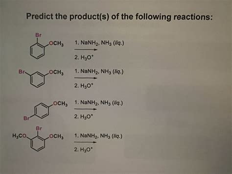 Predict The Product S Of The Following Reactions Br Och