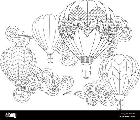 Hot Air Balloons Doodle Art Doodle Art Drawing Zentangle Drawings Images And Photos Finder