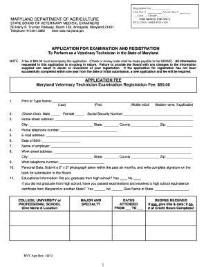 Fillable Online Mda Maryland Application To Become A Registered