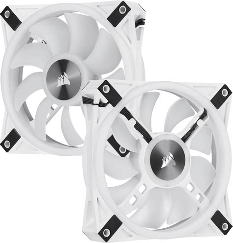 Icue Ql Rgb Mm Pwm White Fan Dual Fan Kit With Lighting Node Core