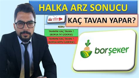 BOR ŞEKER HALKA ARZ SONUÇLARI DİKKAT İLK GÜNDEN DÜŞER Mİ borsk