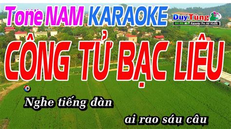 C Ng T B C Li U Karaoke Tone Nam Karaoke Duy T Ng Youtube