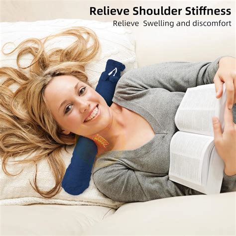 Riyaned Long Hot Water Bottle L Natural Rubber Soft Fluffy With Cover Heat Therapy Wrap